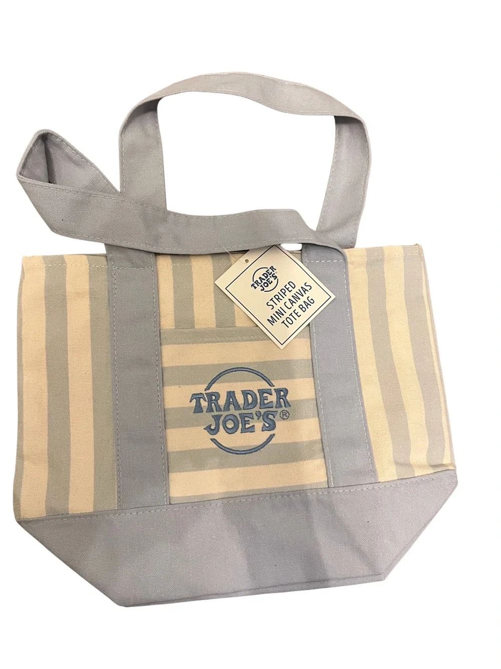 Summer 2026 Trader Joe's Limited Edition Striped 4 Mini Canvas Tote Bags